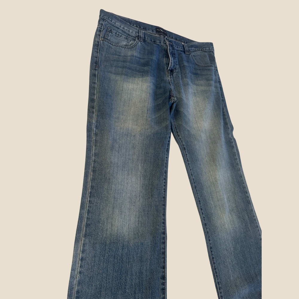Marc Ecko Jeans Men 40x32 Blue Bootcut Denim Pants Medium Wash 100% Cotton